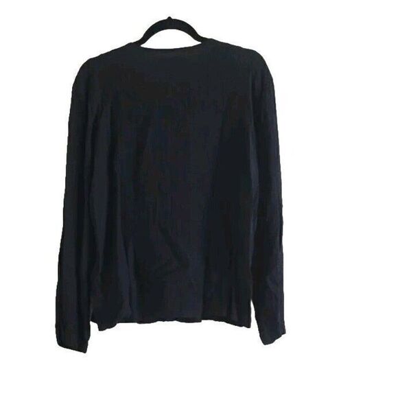 FLAX Pinstripe  Button Down Long Sleeve Top Women's Size S - Picture 4 of 7